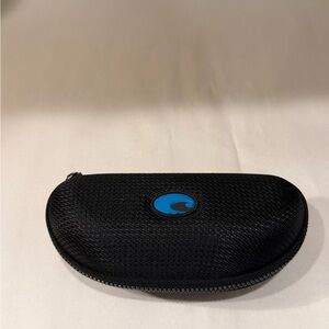 Black Sunglasses Case with Blue Logo